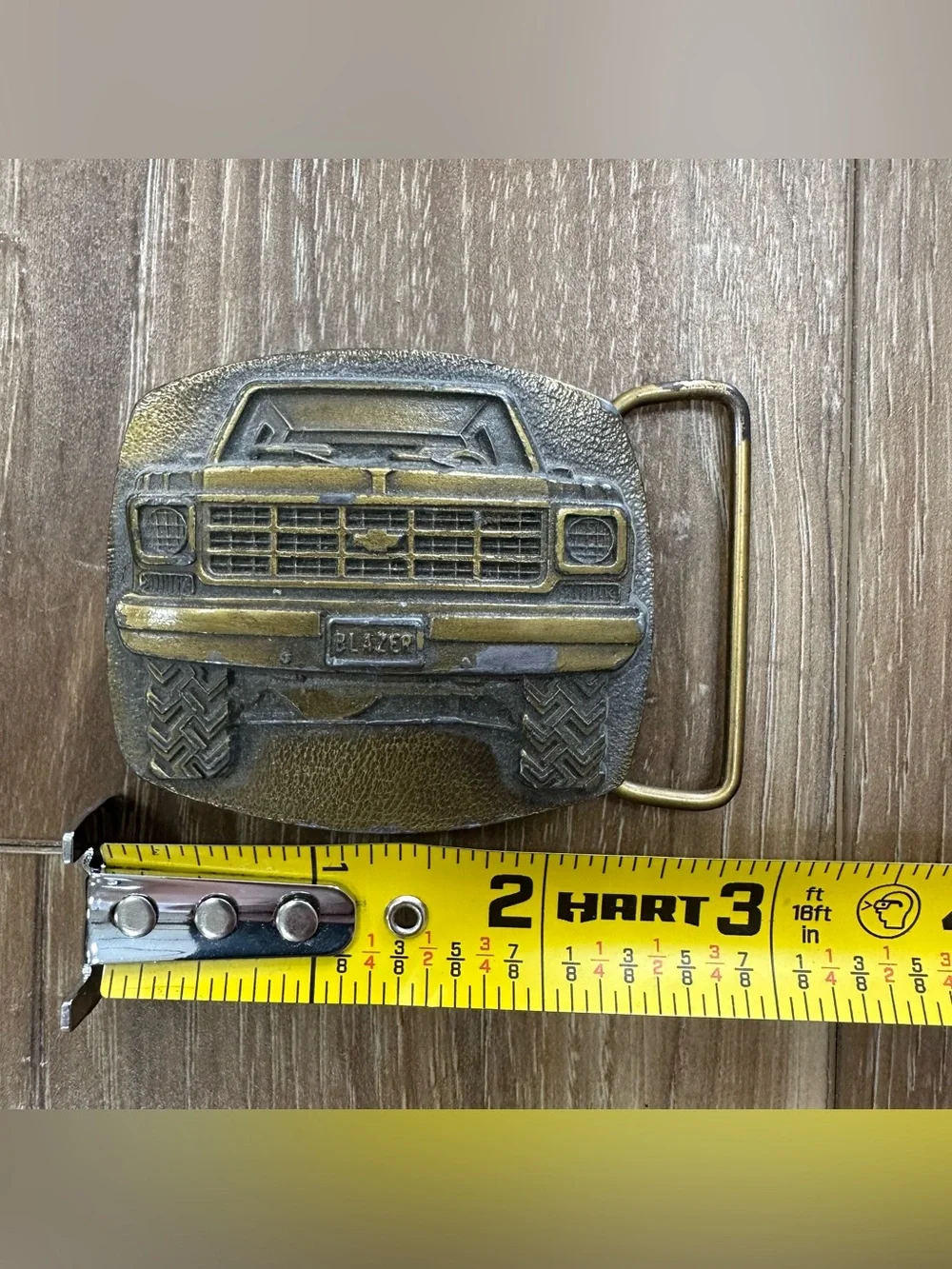 Vintage 70s 1978 Chevy Blazer Belt Buckle Indiana Metal Craft